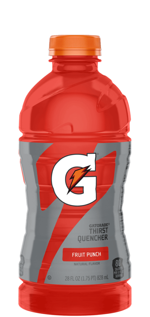bottle of red gatorade