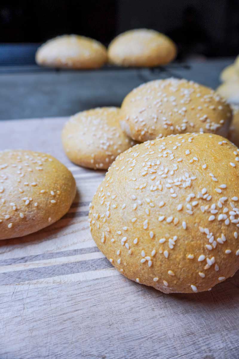 Easy Sourdough Hamburger Buns With Fresh Milled Flour