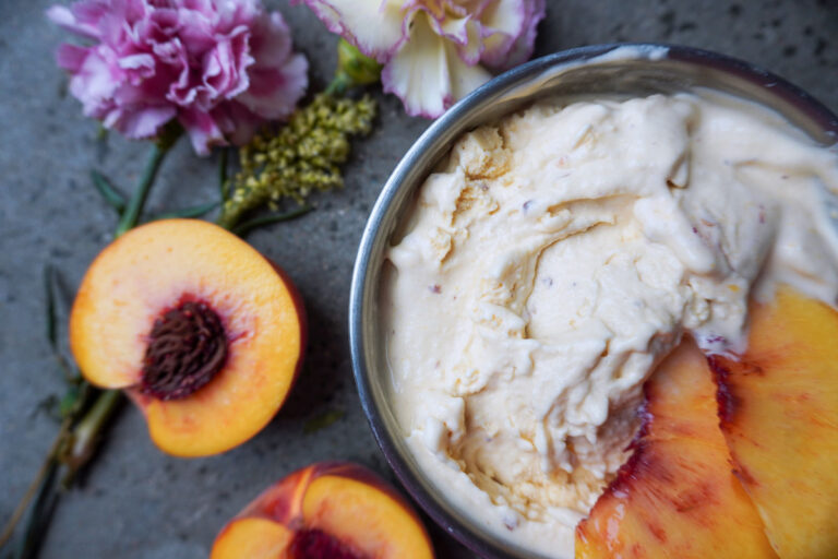 The Best Creamy Homemade Peach Ice Cream Recipe