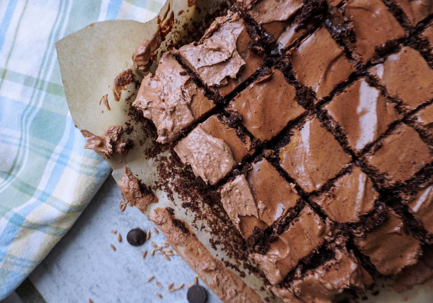 Fudgy Zucchini Brownies With Fresh Milled Spelt Flour